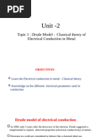 unit 2 -topic 1 - Drude model