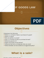 Law of Sale of Goods & Hire Purchase (Class Version)