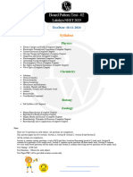 Board Pattern Test 02  Test Syllabus (10112024)