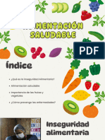 Presentación Diapositivas Comida y Nutrición Ilustrativa Verde