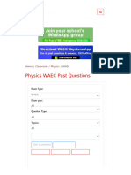 Physics WAEC Past Questions - Myschool (1)907