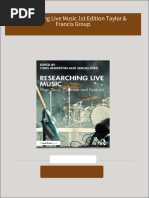 Full Download Researching Live Music 1st Edition Taylor & Francis Group PDF DOCX