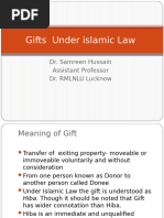 Gifts Under Islamic Law 2