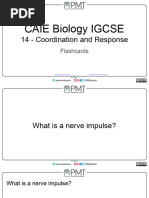 Flashcards - Topic 14 Coordination and Response - CAIE Biology IGCSE