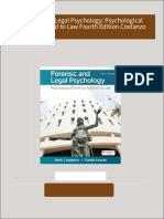 Forensic and Legal Psychology: Psychological Science Applied to Law Fourth Edition Costanzo All Chapters Instant Download