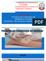 3.2. TECNICA DE CURACION DE HERIDAS Y SUTURAS