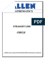 Assignment on Straight Line & Circle