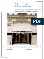 Rapport enquete de satisfaction des clientes de la marque CHANEL