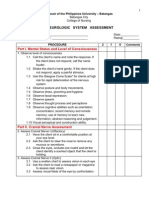 Checklist Neurologic Assessment