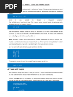 Simple Arrays_two Dimensional, Multidimensional and Dynamic Arrays COMPLETE NOTES