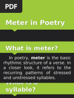 English 7 Q1 Meter in Poetry Poetry and Its Types