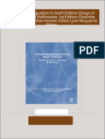 Download Complete Discussing Bilingualism in Deaf Children Essays in Honor of Robert Hoffmeister 1st Edition Charlotte Enns Editor Jonathan Henner Editor Lynn Mcquarrie Editor PDF for All Chapters