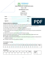 Mathematics - Mathematics Form 4 Paper 1 - Question Paper