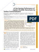 Improvement of Gas-Sensing Performance of Large-Area Tungsten Disulfide Nanosheets by Surface Functionalization