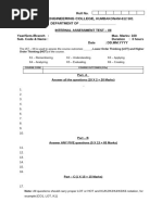 Question Paper Format - Assesement Tests