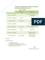 30. Pre Board Date Sheet