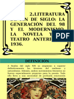 2 El Modernismo y La Generación Del 98N