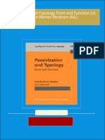 Full download Passivization and Typology Form and Function 1st Edition Werner Abraham (Ed.) pdf docx