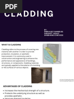 Cladding refers to the process of covering one material with another in order to provide protection, insulation, or aesthetic improvement. It is commonly used in construction and engineering to en