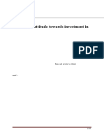 A study on investment options and investor s attitude towards investment in private insurance companies