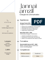 CV Professionnel Minimaliste Beige