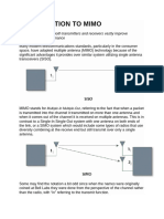 INTRODUCTION TO MIMO
