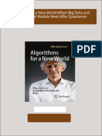 Where can buy Algorithms for a New World When Big Data and Mathematical Models Meet Alfio Quarteroni ebook with cheap price