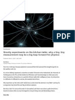 Gravity experiments on the kitchen table_ why a tiny, tiny measurement may be a big leap forward for physics