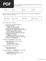 Past Simple and Used To - 4 Page Worksheet