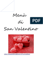 Menu Di San Valentino