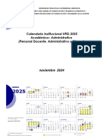 Calendario UPEL 2025 CUO 741  (Aprobado) Resolución N°  2024.741.867