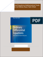 Immediate download Ordinary Differential Equations Mathematical Tools for Physicists 1st Edition Raza Tahir-Kheli ebooks 2024