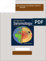 Introduction to Seismology 3rd Edition Peter M Shearer 2024 Scribd Download