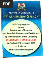 Kenyatta University 47th Graduation Booklet