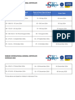 NEBOSH  SCHEDULE 2024