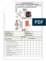 17. Inspection checklist for welding macine.