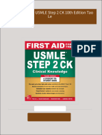 Get First Aid For The USMLE Step 2 CK 10th Edition Tao Le free all chapters