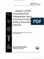 Evaluation of Risk Associated With Intergranular Stress Corrosion Cracking in Boiling Water Reactor Internals