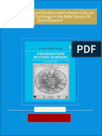 Information Beyond Borders International Cultural and Intellectual Exchange in the Belle Époque W. Boyd Rayward all chapter instant download