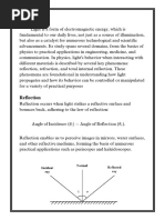 Copy of Introduction Light is a Form of Energy. It is Fundamental in Our Day-To-day Life Because of Its Use in Various Fields, Including Physics, Engineering, And Medicine. the Phenomena of Reflec (1)