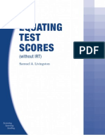 Equating Test Scores: (Without IRT)