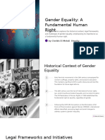 Gender Equality a Fundamental Human Right