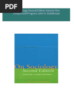 [FREE PDF sample] On Sociology Second Edition Volume One Critique and Program John H. Goldthorpe ebooks