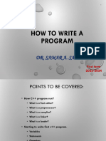 Lec 6 (How to Write a Program )Finish