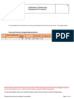 Measuring Equipment Calibration Procedure RO SSA L E Q 031