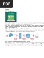 ETL Testing