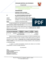 INFORME N° 146 SGDUR NOTOFICACION DE CERTIFICACION PRESUPUESTAL