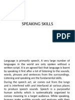 Lecture Notes - Speaking Skills