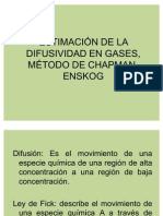 Estimación de La Difusividad Chapman-Enskog