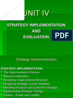 UNIT IV - STRATEGY IMPLEMENTATION